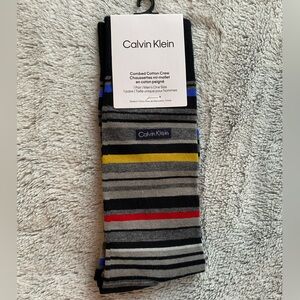 Calvin Klein Men's Multicolor Striped Crew Socks